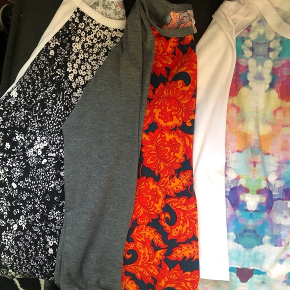 LuLaRoe Tops - LuLaRoe baseball tops xs  bundle of 3